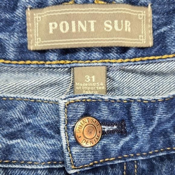 Point Sur J. Crew Limited Edition Nipped Straight Jean Raw Hem BS185 100% Cotton - Picture 9 of 12